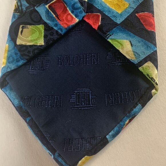 VINTAGE Gherardini Abstract Silk Tie - Picture 3 of 5